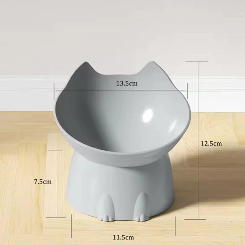 Bol Surélevé pour Chats – Design Haut avec Protection du Cou & Anti-Renversement