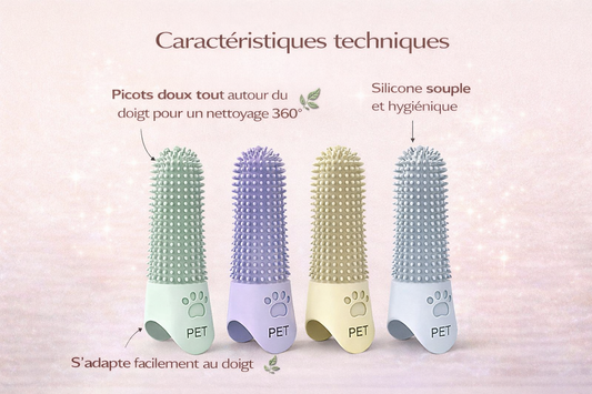 Brosse à dents 360° pour animaux