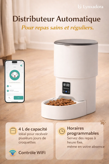 Distributeur Automatique pour chats  Intelligent – 4L, Contrôle WiFi