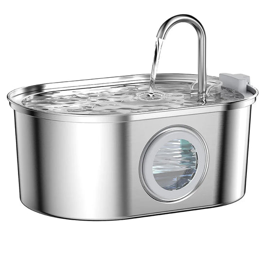 Fontaine à eau pour chats en acier inoxydable 3,2 L