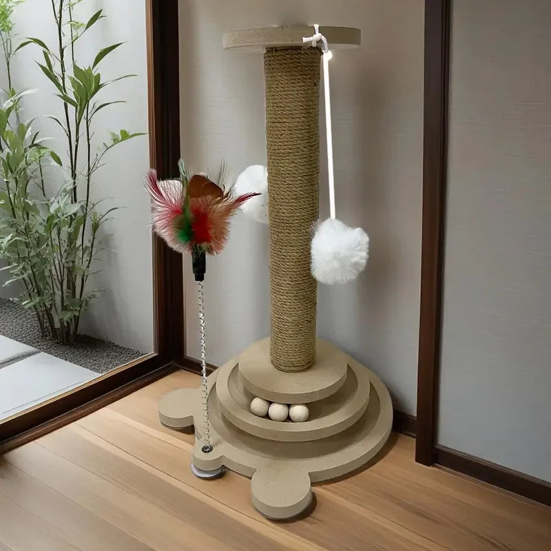 Jouet Interactif en Bois pour Chats