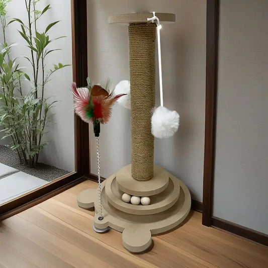 Jouet Interactif en Bois pour Chats