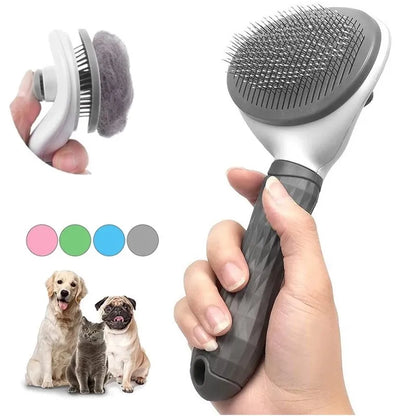 Brosse autonettoyante pour animaux