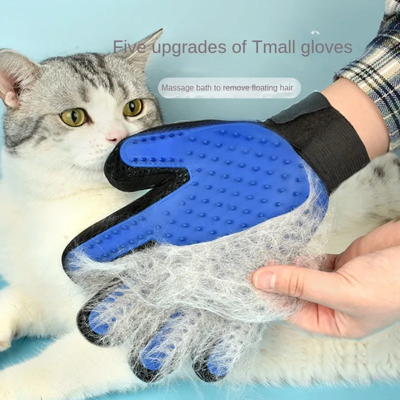 Gants de Toilettage en Silicone pour Chats – Brosse & Retrait des Poils