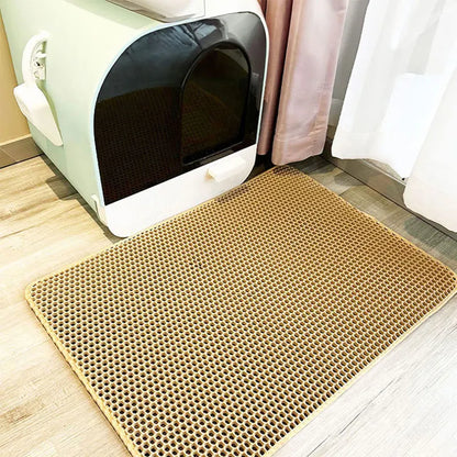 Tapis de litière pour chat double couche